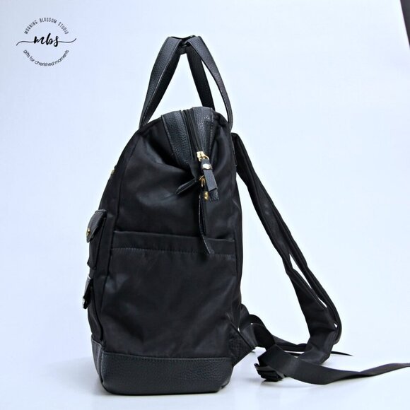 Tutilo New York Tech Padded Pocket Structured Opening Tote Backpack Black‎ main image 5
